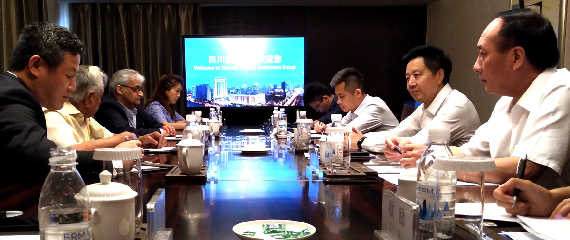 集团党委副书记、副董事长、总经理杨川会见印度靛蓝集团执行董事卡皮尔·巴蒂亚先生一行